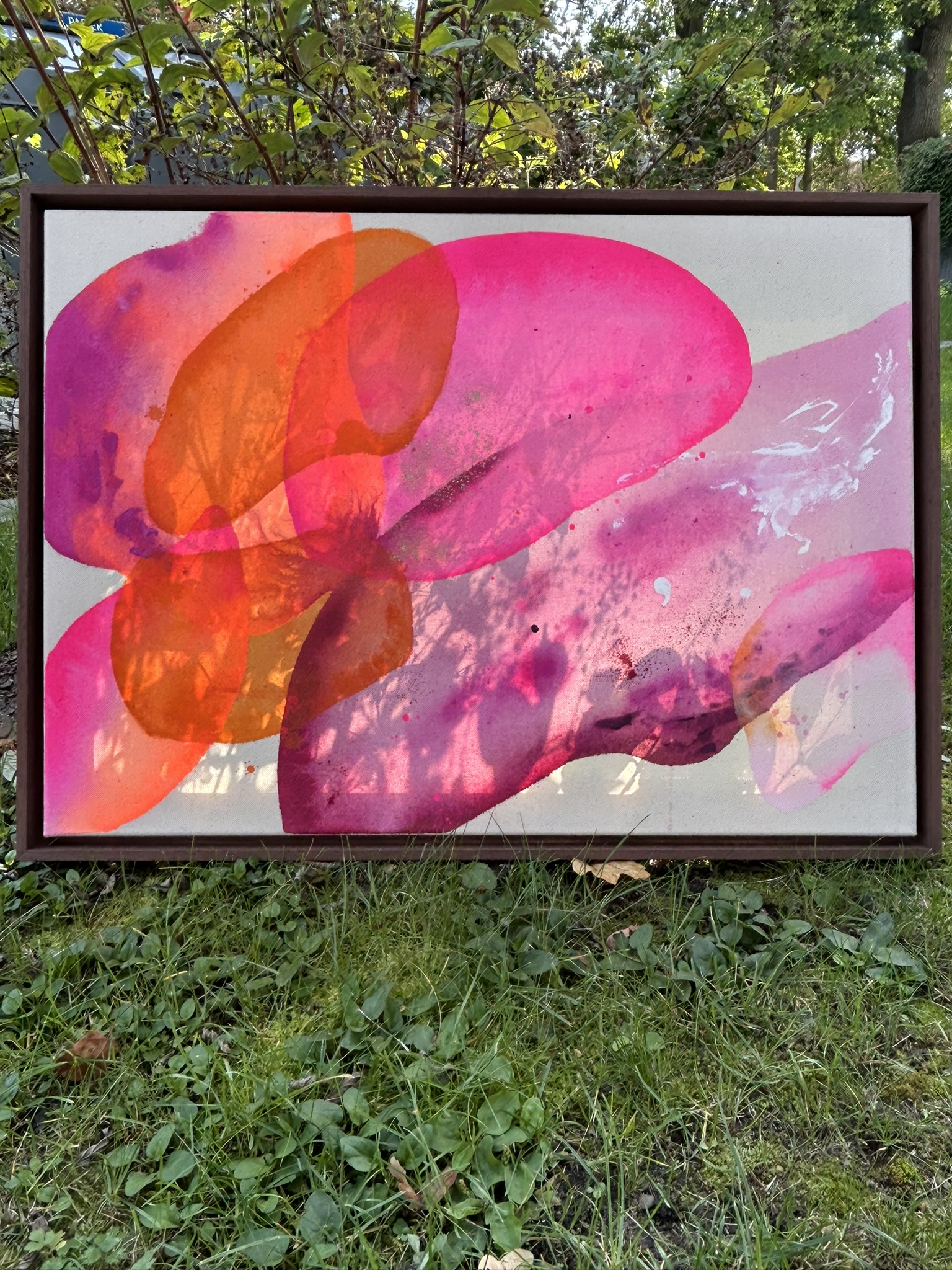 Underflow, 2025, Acryl und Gold auf roher Baumwollleinwand, Ansicht 7
